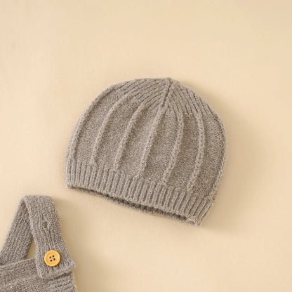 Sleeveless Knitted Baby Romper Set